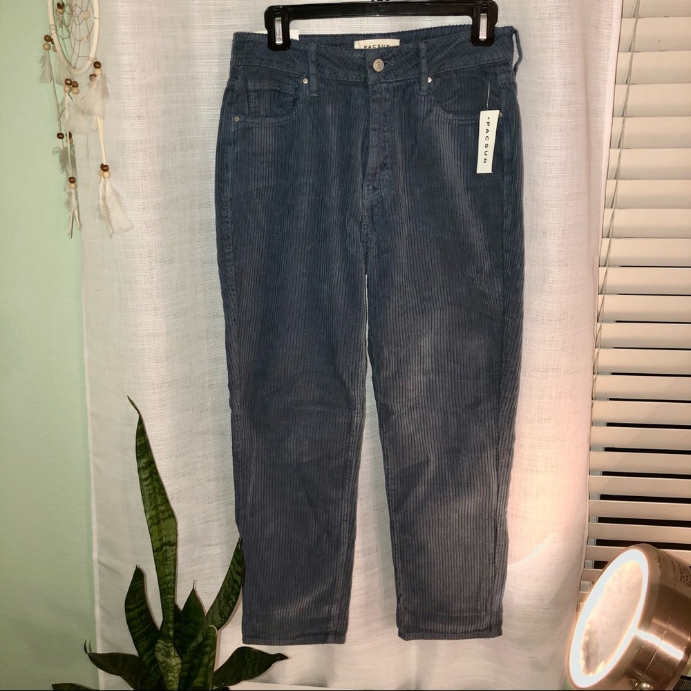 Mom jeans- PacSun Dusty blue corduroy